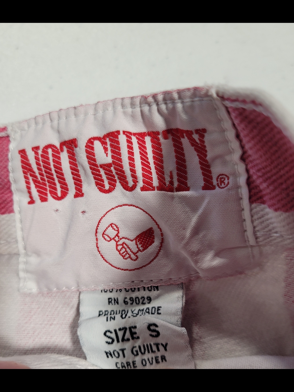 Women’s Pink and White Striped Shorts - Picture 2 of 4